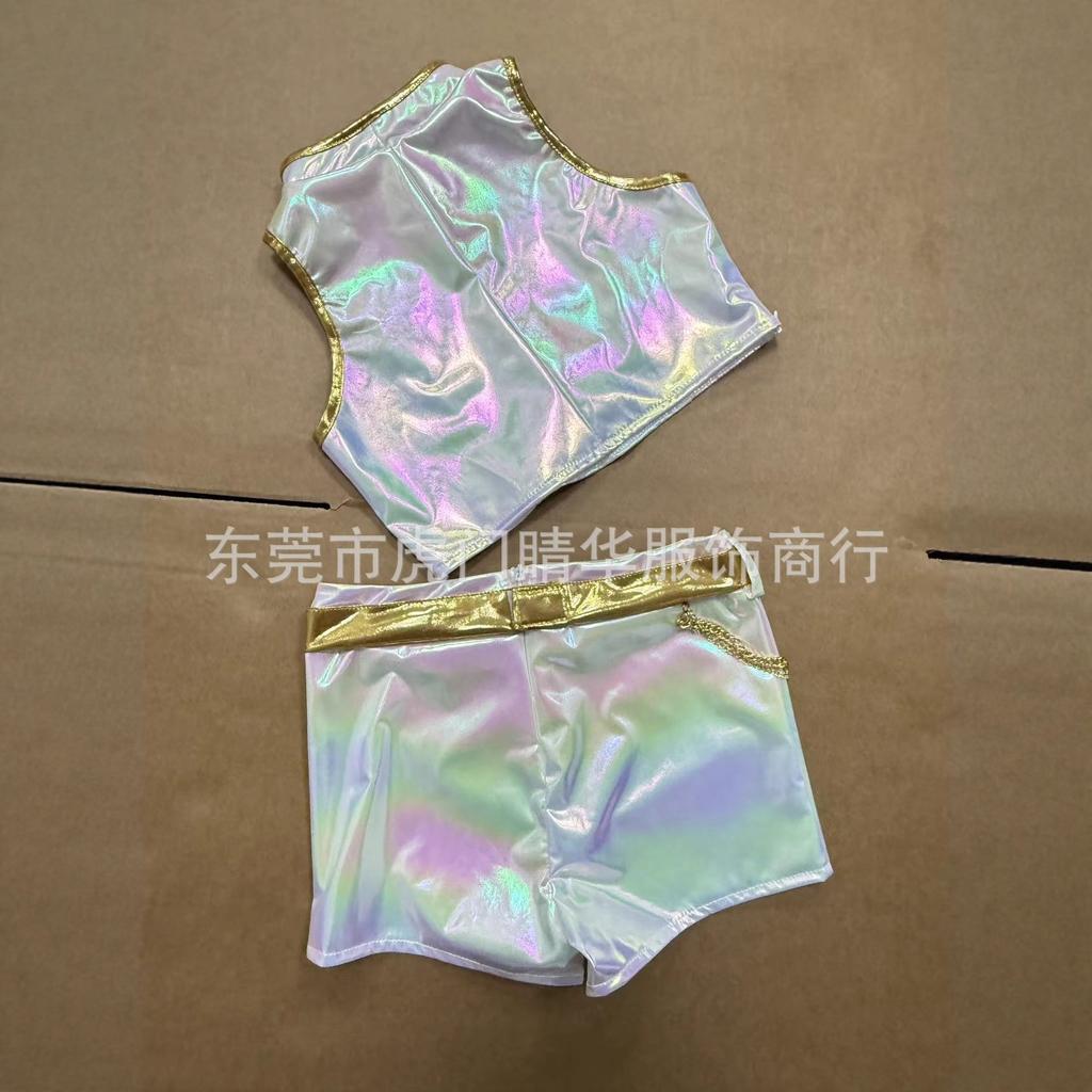 K-POP Devil Hunter Cosplay Girl Costume Rumi Pop Singer Shining Pearl Vest Shorts Halloween Costume Stage Dress