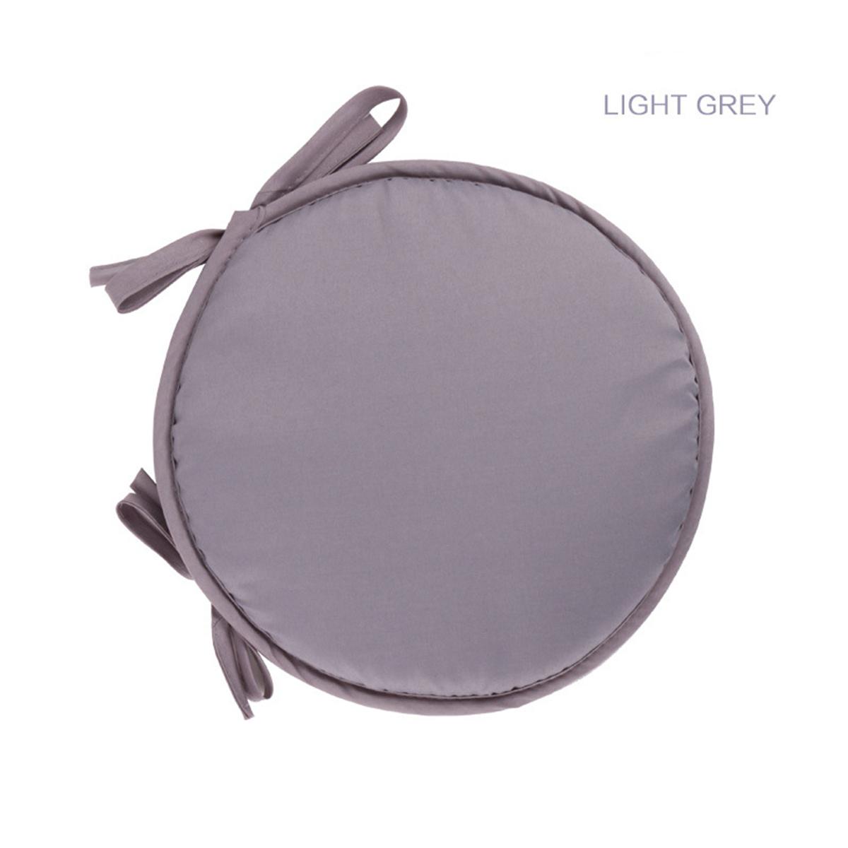 

Indoor Outdoor Solid Color Removable Washable Round Cushion Chair Cover Seat Pad Home Decoration Light Grey 30x30cm