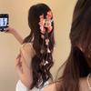 Bohemia Barrettes Hydrangea Flower Hair Claw Ponytail Clip Flower Tassel Hair Clip For Women Girls Sweet Cute Hairpin Gifts