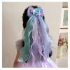 Mermaid Princess Children's Bow Hairpin Super Fairy Floating Yarn Clip Little Girl Birthday Performance Hair Accessories Girl Veil