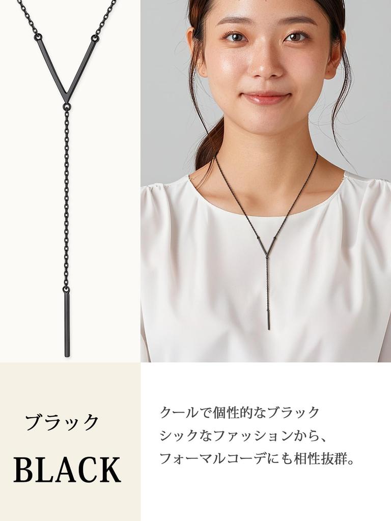 [ChicSilver] Long Y-shaped Pendant Necklace for Women - Popular, Sterling Silver 925, Simple Accessory