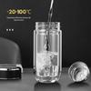 FUGUANG Double Wall Glass Tea Infuser Mug