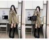Women's Petite Khaki Trench Coat - British & Korean Style for Autumn/Spring 2025