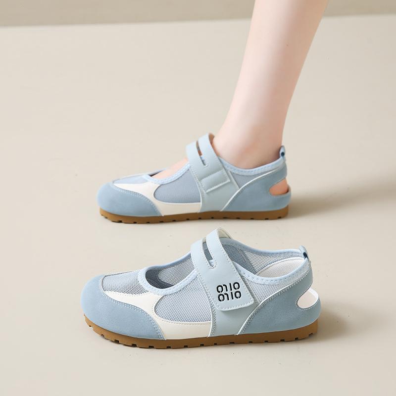 Yellow lightweight and non-slip thick-soled sports sandals women's 2025 new summer wear heightening soft-soled bag head sandals