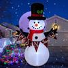 Inflatable Christmas Snowman Outdoor Decoration Blowup Yard Instant Inflate with LED