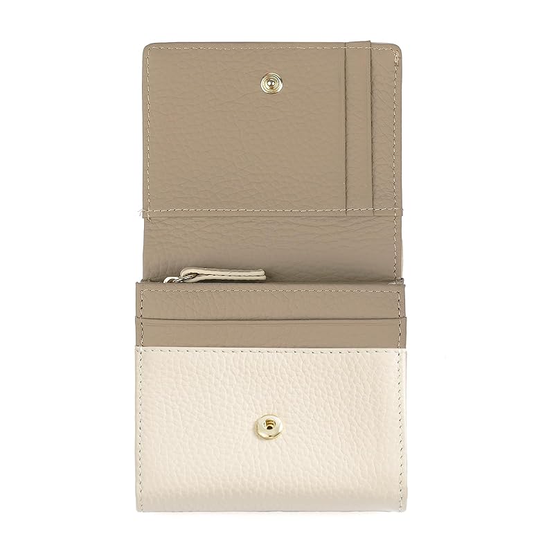

[imeetu] wallet bifold wallet ladies genuine leather RFID Skimming prevention L type zipper mini wallet travel wallet compact card case coin purse key