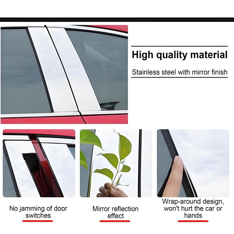 Car Window Trim Cover For Honda Civic 11th Gen Hatchback Accessories Exterior 2022 2023 2024 2025 B C Column Pillar Car Stickers