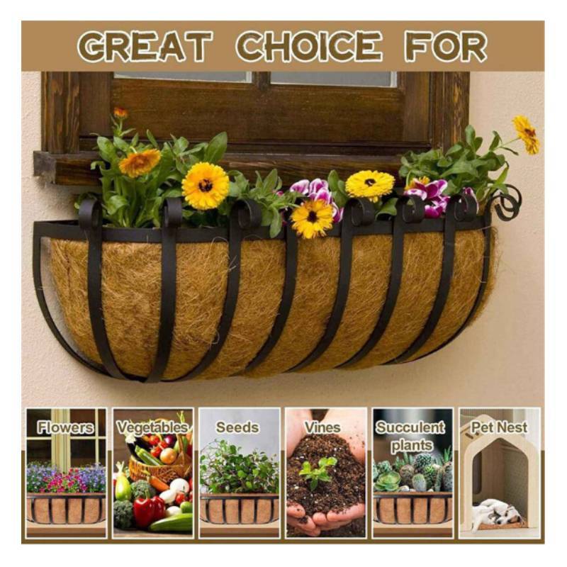 Modern Minimalist Plant Pot With Natural Coconut Coir Material For Home Gardening Decor