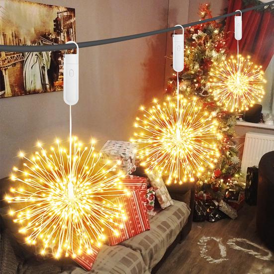 LED Fairy Lights Remote Control Dimmable Multiple Lighting Modes Rechargeable