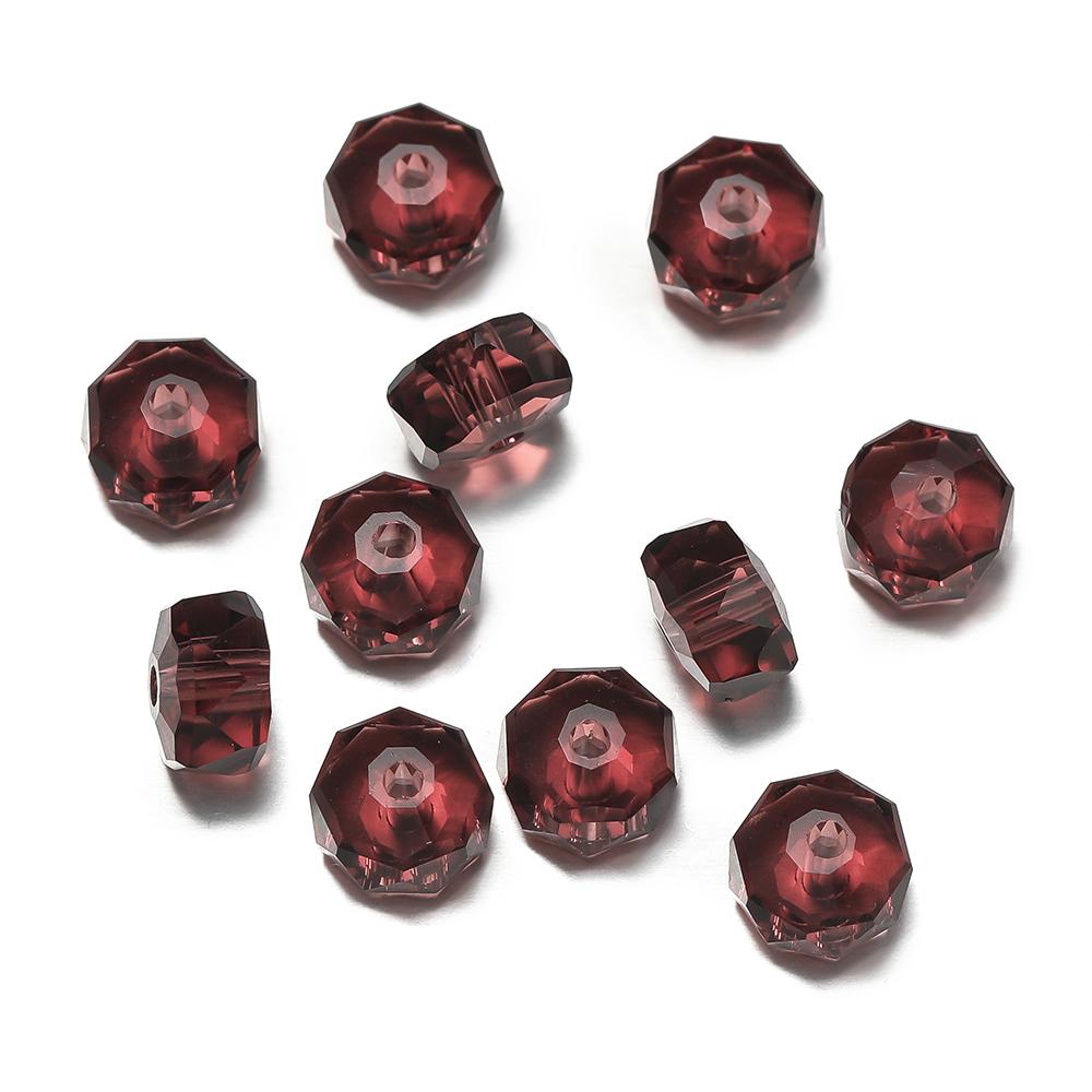 10Pcs 4.5*7.5mm Crystal Faceted Beads Spacer Loose Beads for DIY Bracelet Necklace Jewelry Making Supplies Accessories