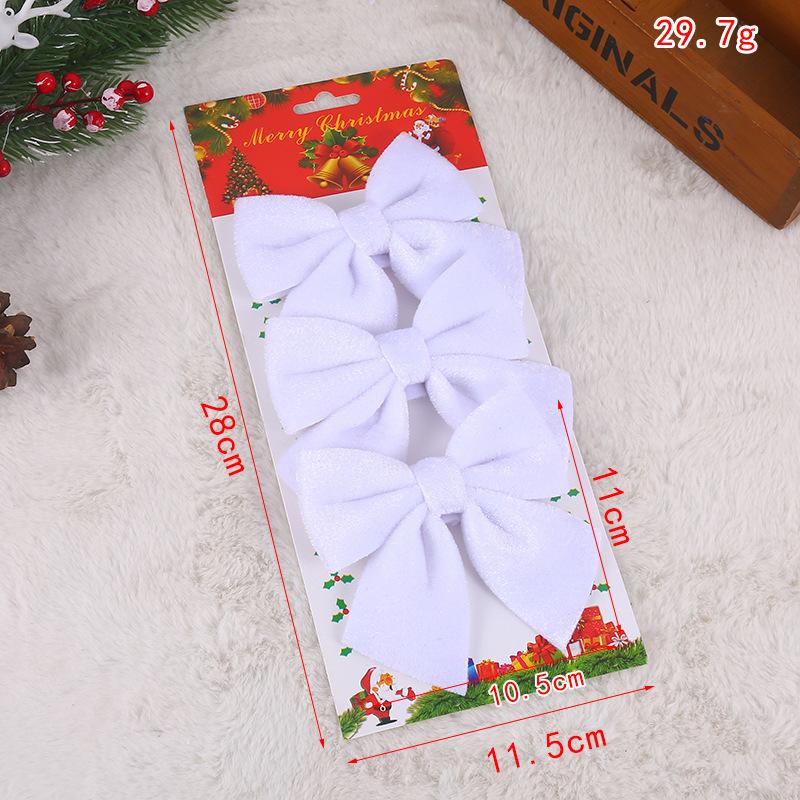 2/3PC Christmas Velvet Bows Xmas Pendants DIY Window Decora for Party Christmas Tree Topper Ornament for Wedding Outdoor Decor