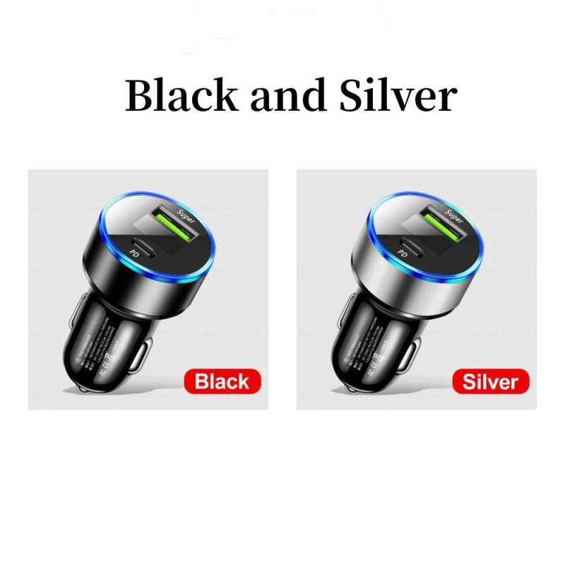 Lighter 20w Multifunctional Fast Charging Digital Display Type-c Car Supplies Car Charger Adapter Car Accessories