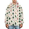 Men's Christmas Print Flannel Hoodie Hooded Casual Pullover Sweatshirt for Fall Winter
