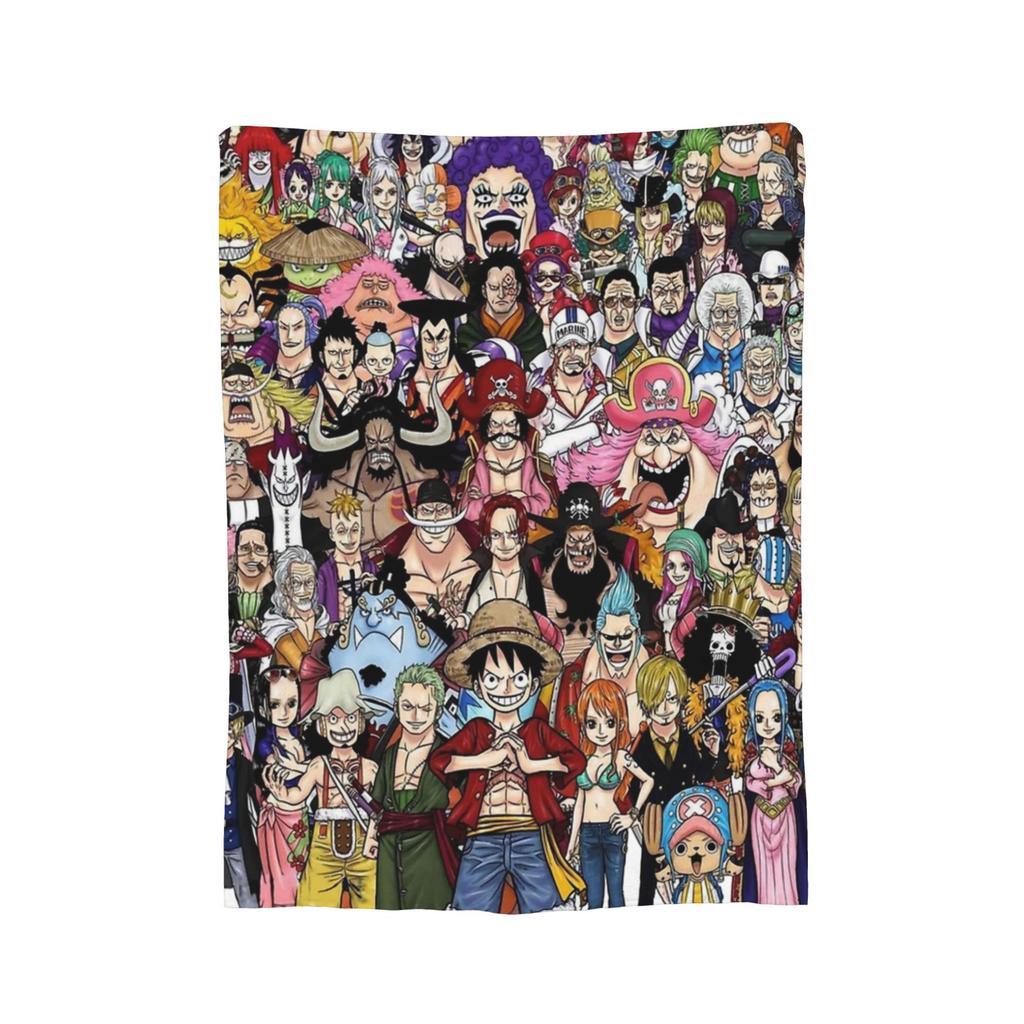 Luffy Anime Blanket  Flannel Throw Blanket Bedding Couch Portable Ultra-Soft Warm Bedspreads,