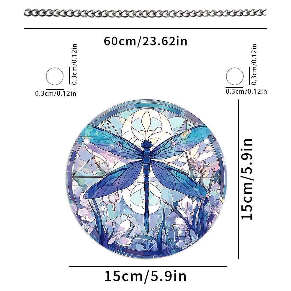 1pc Tree of Life Turtle Butterfly Dragonfly  Acrylic Home Wall Decoration Chain Pendant Pendant