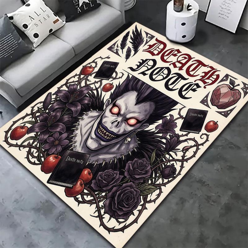Tappeto Tappeto Death Note Per Soggiorno Camera Da Letto Casa Divano Decorazione Bambini Gioco Tappetino Antiscivolo