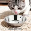 A84E-6PCS Stainless Steel Cat Bowls Dishes 5.6"  Metal Shallow Wide Whisker Friendly Cat Food Water Feeding Bowl