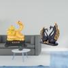 Swan Couple Sculpture Animal Statue Cornucopia Collectible Art Crafts Chinese Year European