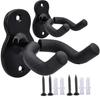 Guitar Wall Mount Hanger Hook Acoustic Electric Bass Guitar Wall Hook Hanger Black Metal Holder Hanger