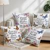 4 Stück Schmetterling Blume Motto Design Kissen Kissenbezug Polyester Kissenbezug Dekokissen Kissenbezug Haus Auto Sofa Dekor