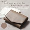 Genuine Leather Business Card 50 Card Day Gift LM2 [BLUE SINCERE] Women's Holder, Capacity, Sortable, Slim, Mother's / (Retro Camel)
