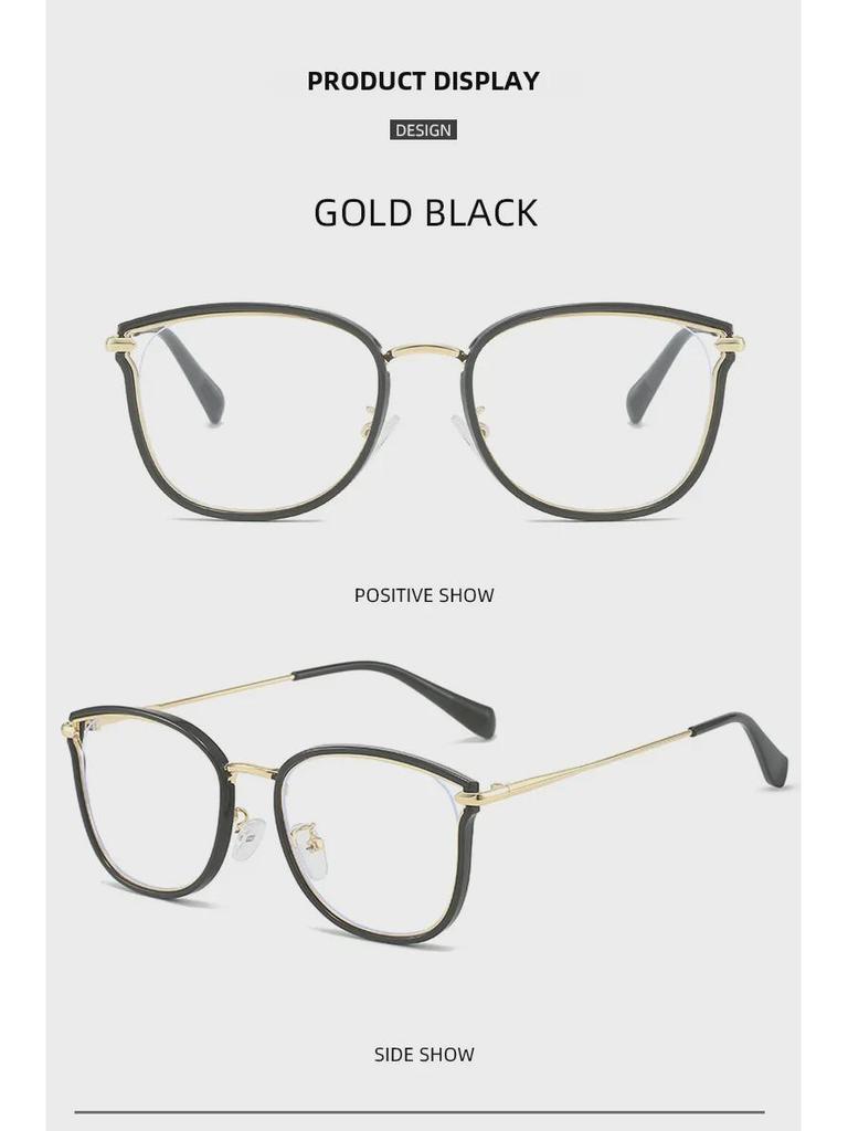 Xiaohongshu TR90 Fashion Trend Women's Large Frame Anti-Blue Light Glasses