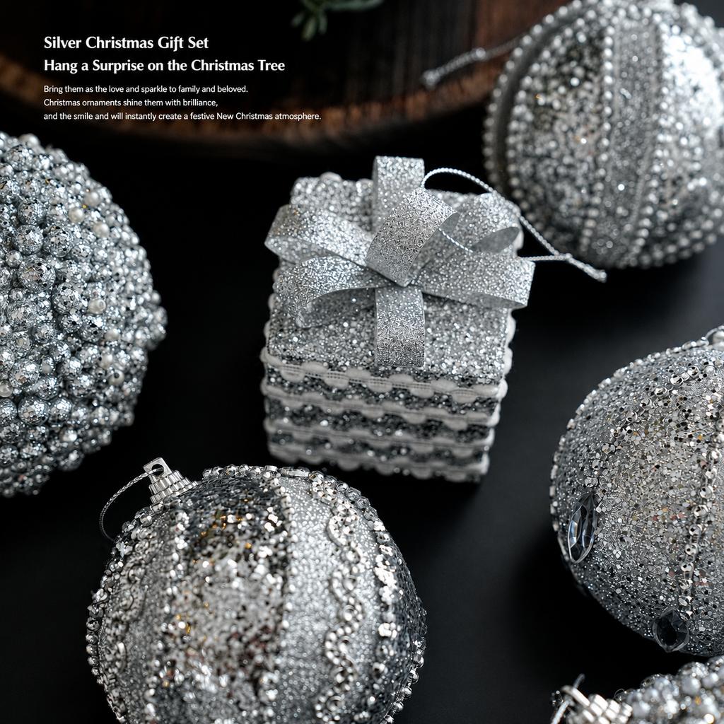 Sequin Christmas Ornament Rhinestone Rhinestone Christmas Ornament Pearl Christmas Ornament Lightweight For Window Display