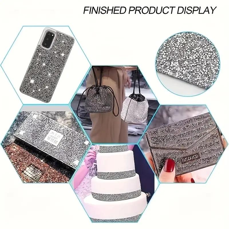 1 Roll Self Adhesive Glitter Crystal Rhinestone Sticker Diamond Ribbon Diy Sticker Rhinestones Arts Crafts Car Phone Camera Deco