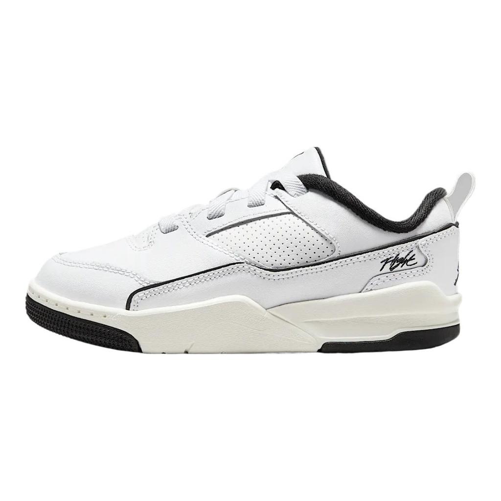 Air Jordan Flight Court PS White Black Kids Sneakers Sail HF3332-100