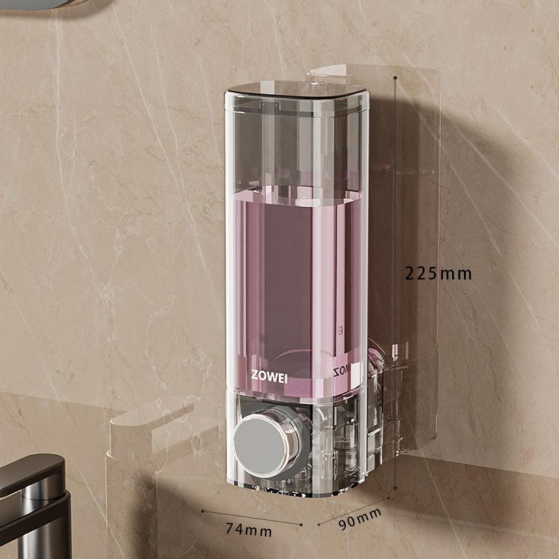 Transparent Wall-Mounted Hand Sanitizer Dispenser 500ML Large Capacity Non-Drip Soap Holder for Home Bathroom