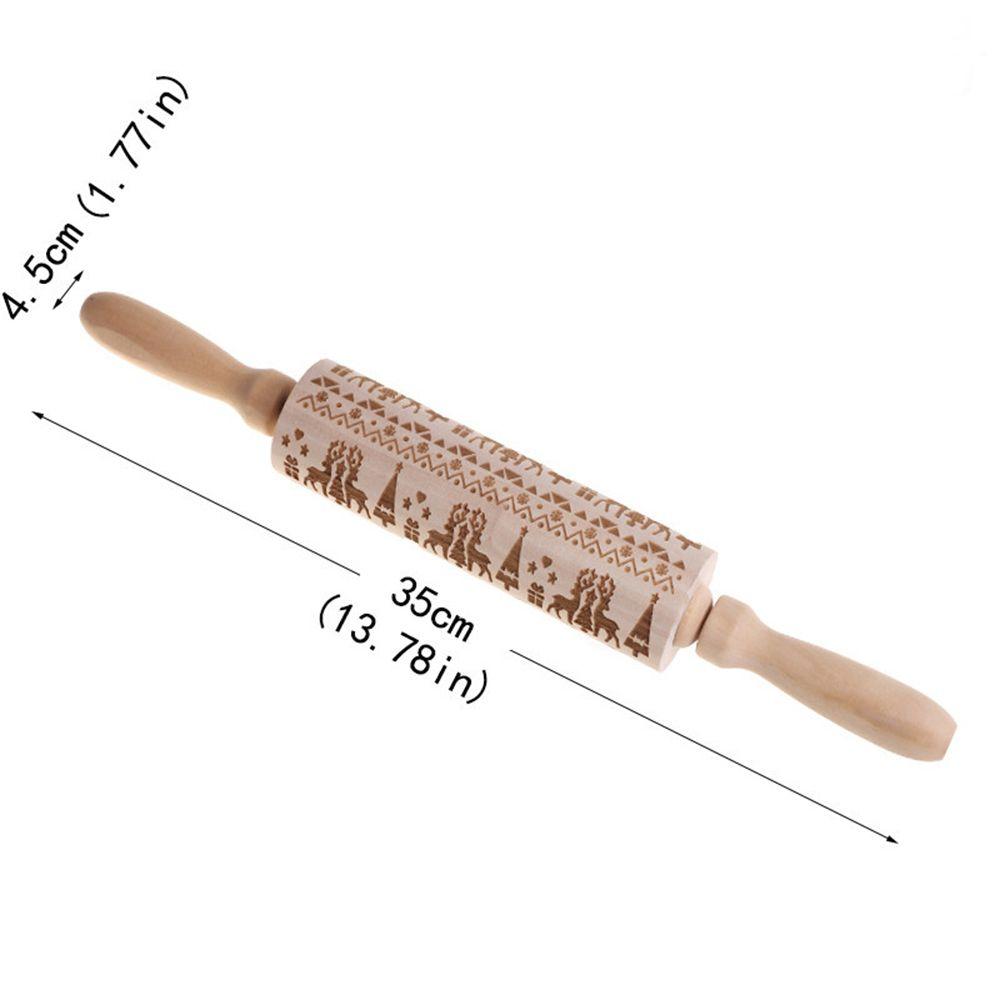 

Печенье Выпечка Рождественская Скалка Рождественские Элементы Узор 3D Декоративная Тисненая Скалка 05