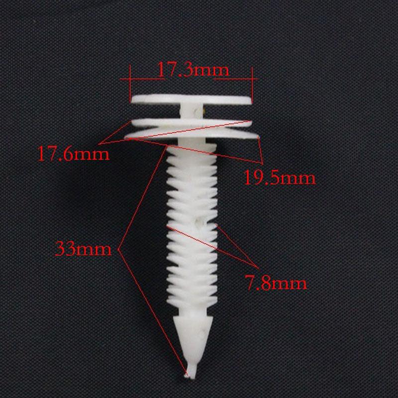 

10Pcs Auto Fastener Automobile Door Trim Panel Clip White Push Retainer Bumper Fender Rivets Clips for Car Plastic Rivet NO.2 10Pcs