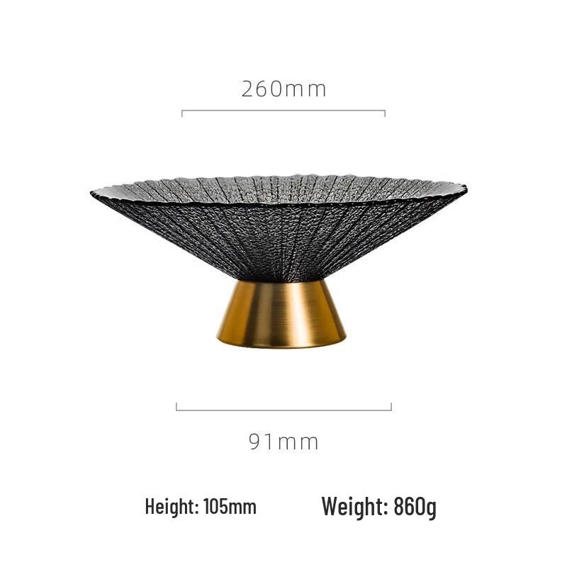 Стеклянная фруктовница на ножке в стиле легкой роскоши