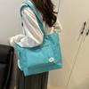 Light Weight Large Capacity Tote Bag Solid Color Student Handbag Trendy Women's Shoulder Bag  Girls