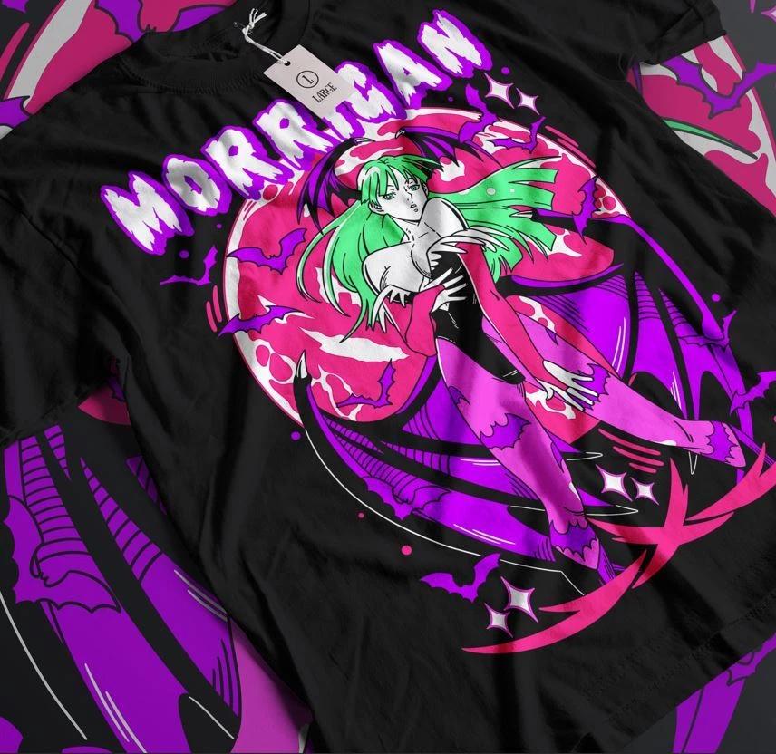 Morrigan aensland darkstalkers tshirt made in the usa size s to 5xl S