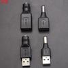 JCD 5pcs 5.5*2.1mm Female Jack Socket to USB 2.0 Type A Male Plug DC Connector 5V Power Plugs Adapter for Laptop