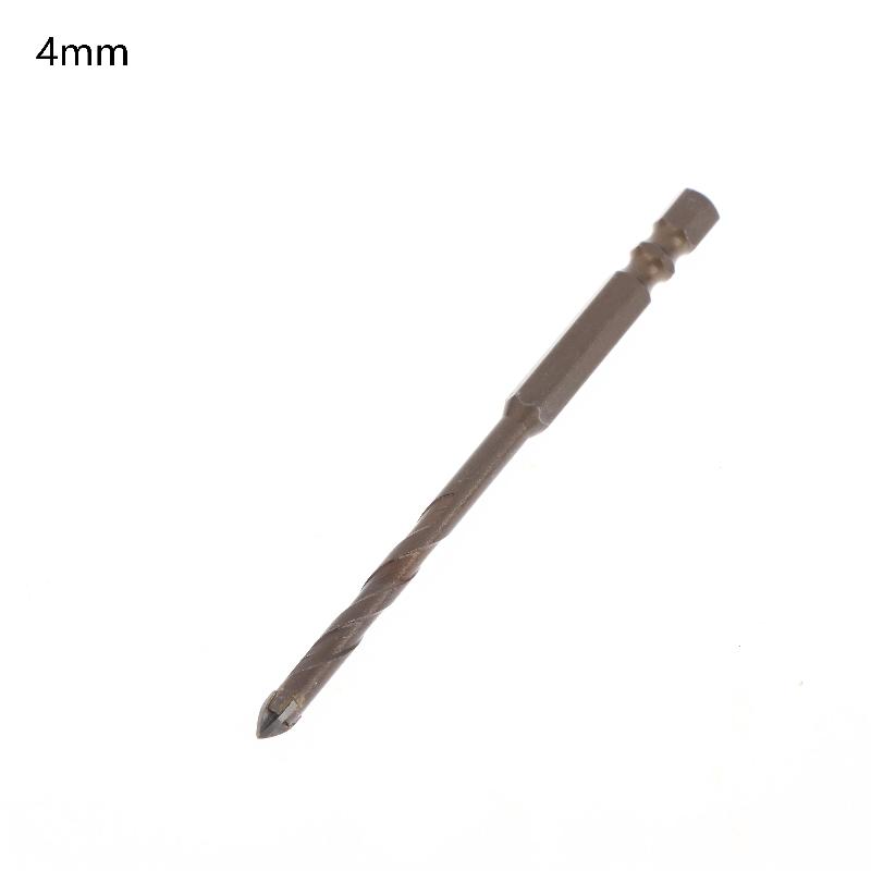 3-12Mm Hex Masonry Drill Bits Steel Metal Cross Drill Four-Flute Bits For Glass Cement Ceramic Concrete Wood Plastic