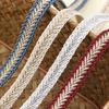20 Yarda 1,1 cm di Larghezza Bordi in Pizzo Intrecciato Fatti a Mano Tessuto in Pizzo Curvo Cucito Artigianato Fai-da-te Giacca Scarpa Borsa Vestito Accessori d'Abbigliamento