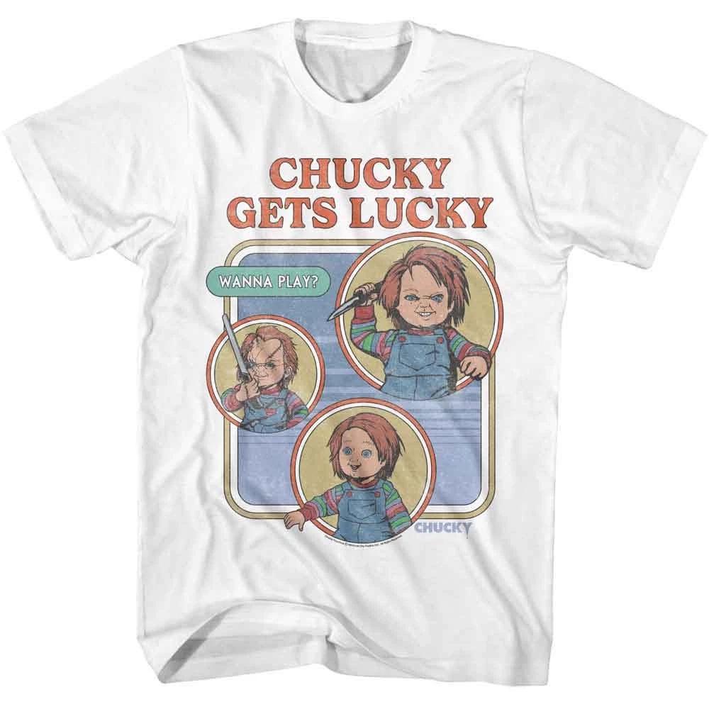 Chucky - Gets Lucky - Officially Licensed American Classics - Front Print Solid 140