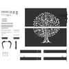 Garden Gate Black 110 X 105 Cm Powder Coated Steel