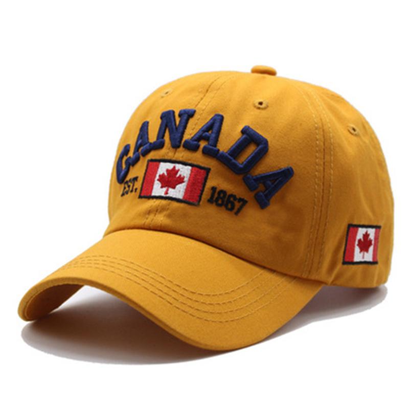 Cappellino da Baseball in Cotone alla Moda Canada Bandiera del Canada Cappello Snapback Regolabile Cappellini da Baseball da Uomo Gorras