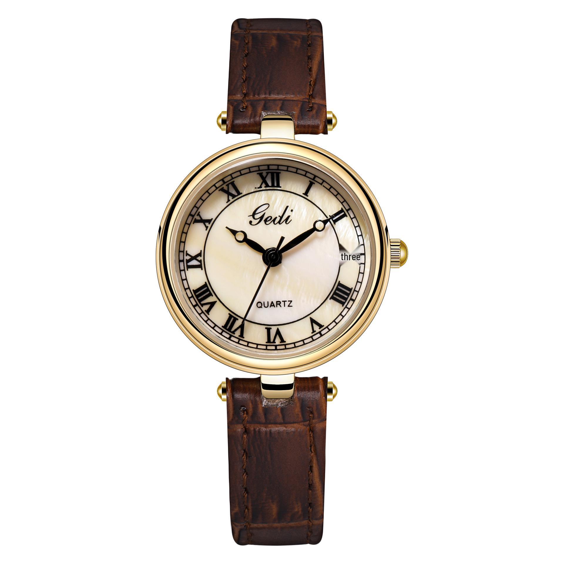 

Gedi Retro Women s Korean Style Genuine Leather Quartz Waterproof Watch