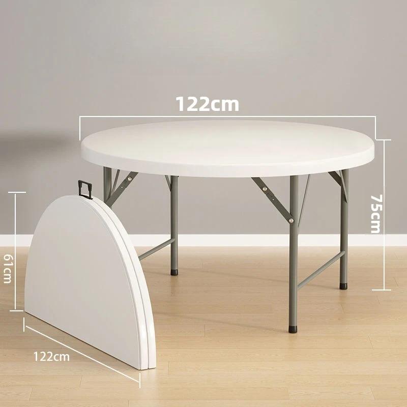 Folding Table Portable Dining Tables Elegant Simple Space Saves Round Table Economic Modern Plastic Foldable Tables Furniture