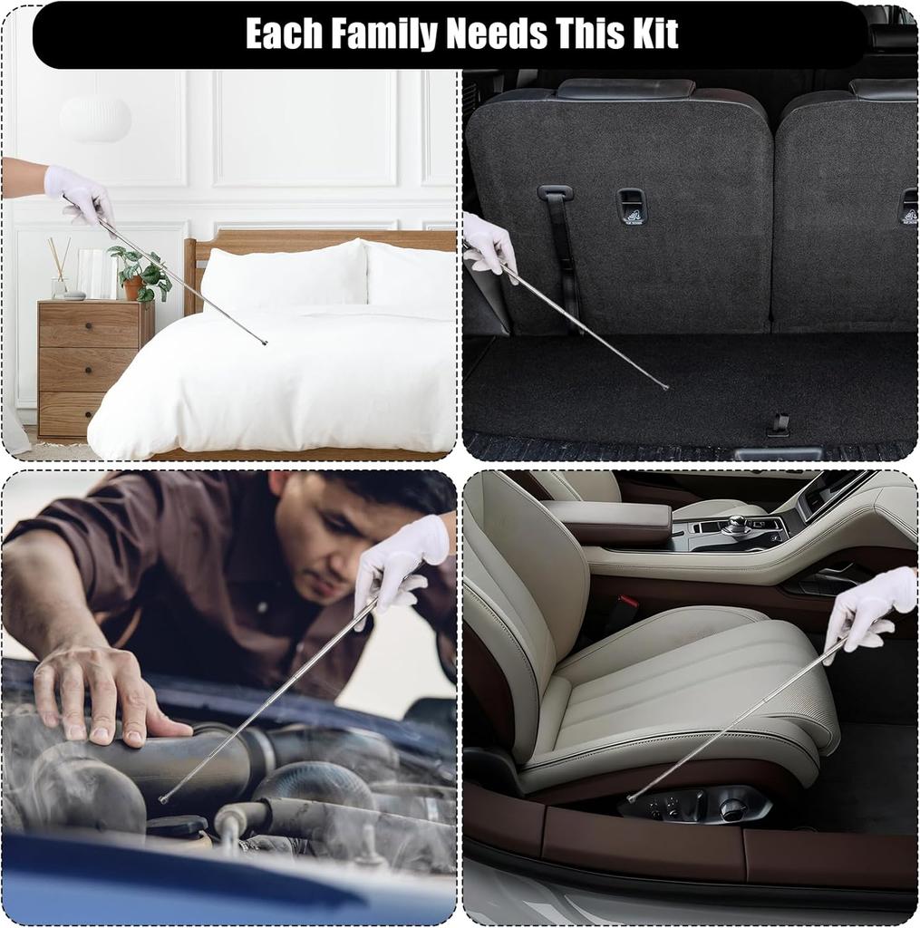 Flexible Magnetic Pickup Tool Telescoping MagneticPick-Up Tool Spring Bendable Extension Pick Up Magnetic Extension Tools