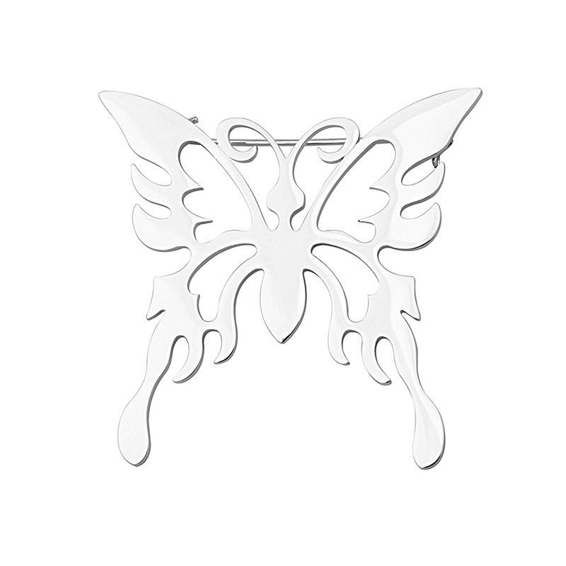 Personalized Stainless Steel Animal Brooch Butterfly Spider Pin Cold Wind Suit Accessories