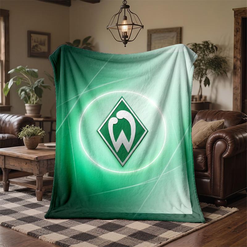 Werder Bremen Football Print Flannel Blanket Soft Warm Sofa Bed Throw Blanket For Home Office Bedroom