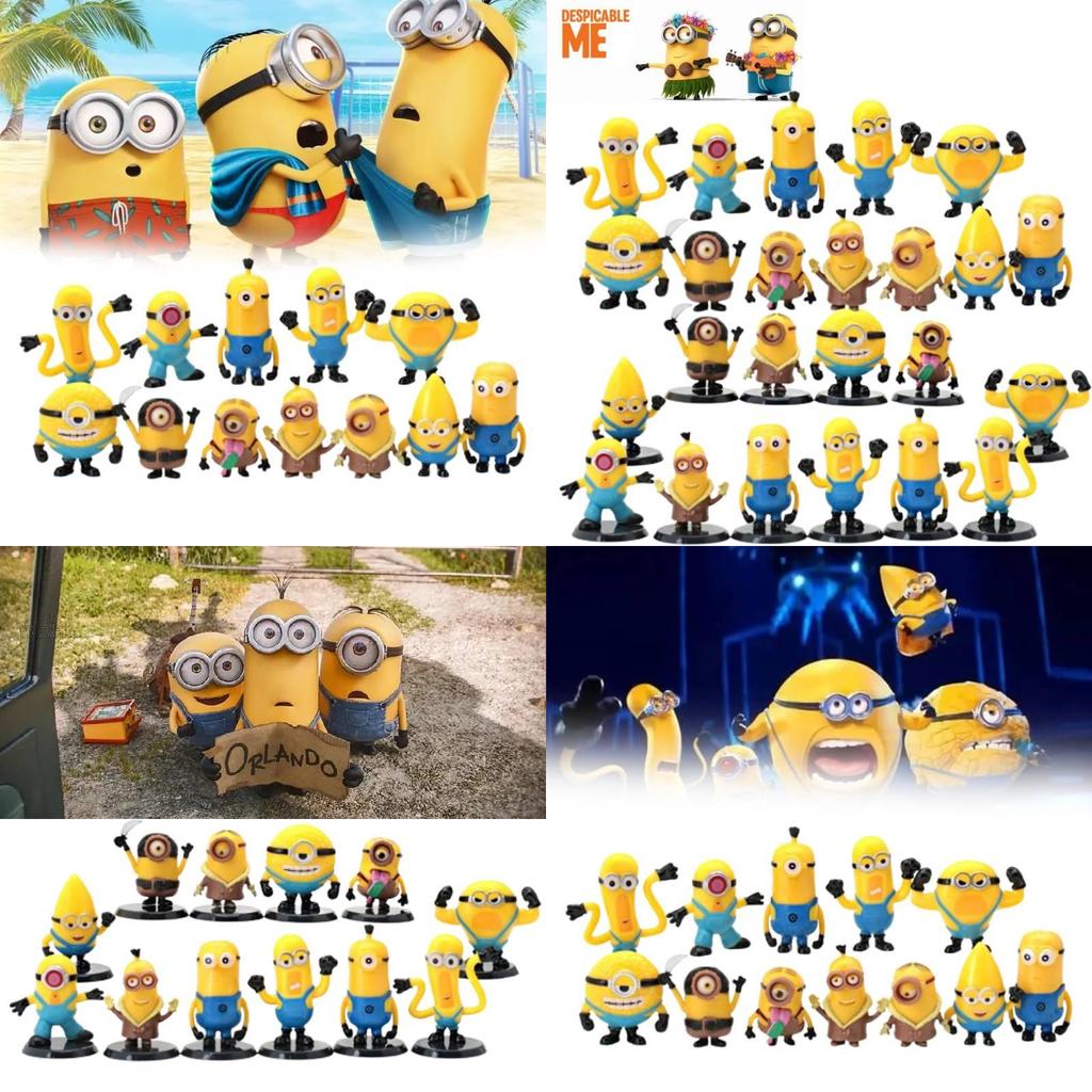 Adorable Minion Figures Set 12 Pieces Perfect For Collectors And Kids Gifts