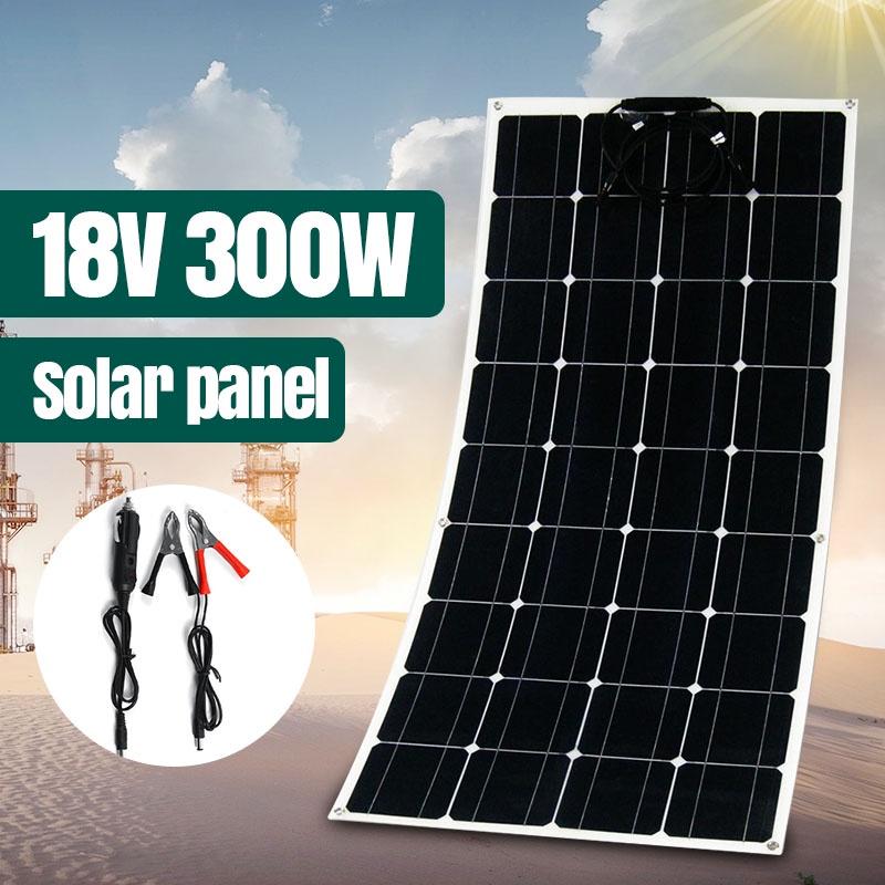 300W semi-flexible solar panel is suitable for outdoor power generation system parking shed electric car
