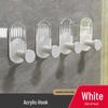 MDNG No-Drill Adhesive Acrylic Wall Hooks (4-Pack)