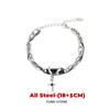 Retro Flame Cross Bracelet For Men Woman Hip Hop Titanium Steel Splice Chain Charm Unisex Jewelry Cool Kpop Luxury Accessories